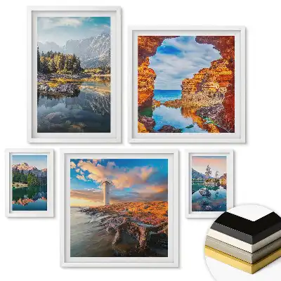Nástěnná galerie Kouzelná města v černé a bílé