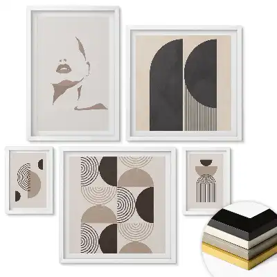 Nástěnná galerie Abstraktní tvary a jemné barvy