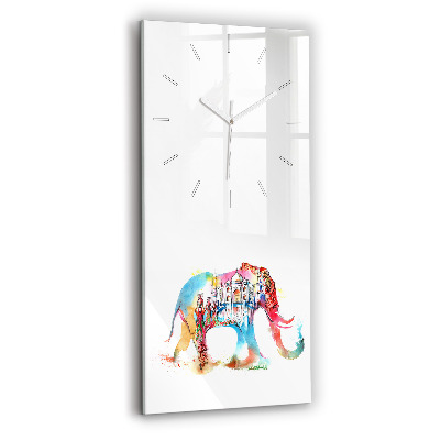 Nástěnné hodiny skleněné vertikální Kultura Indie