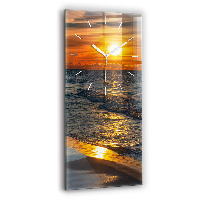 Nástěnné hodiny skleněné vertikální Władysławowo Baltské moře