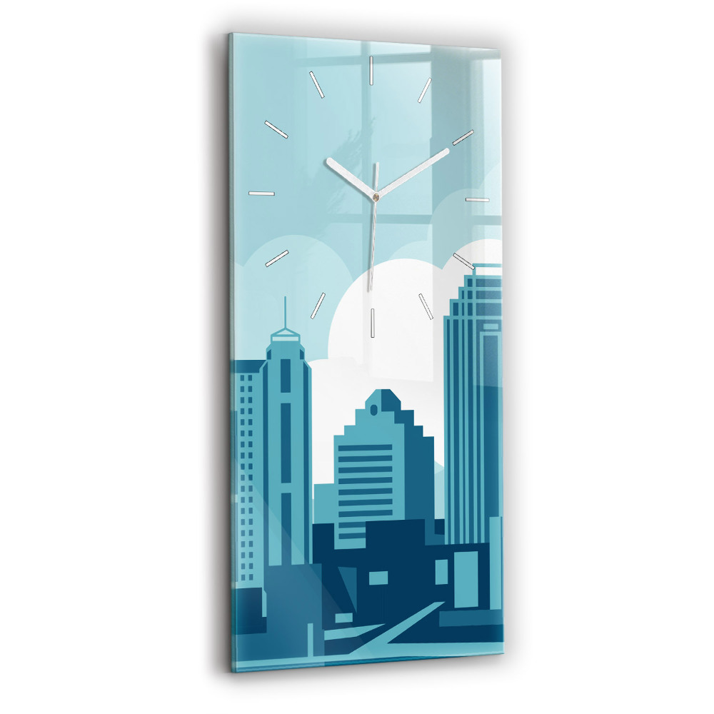 Skleněné hodiny na stěnu vertikální Architektura v USA