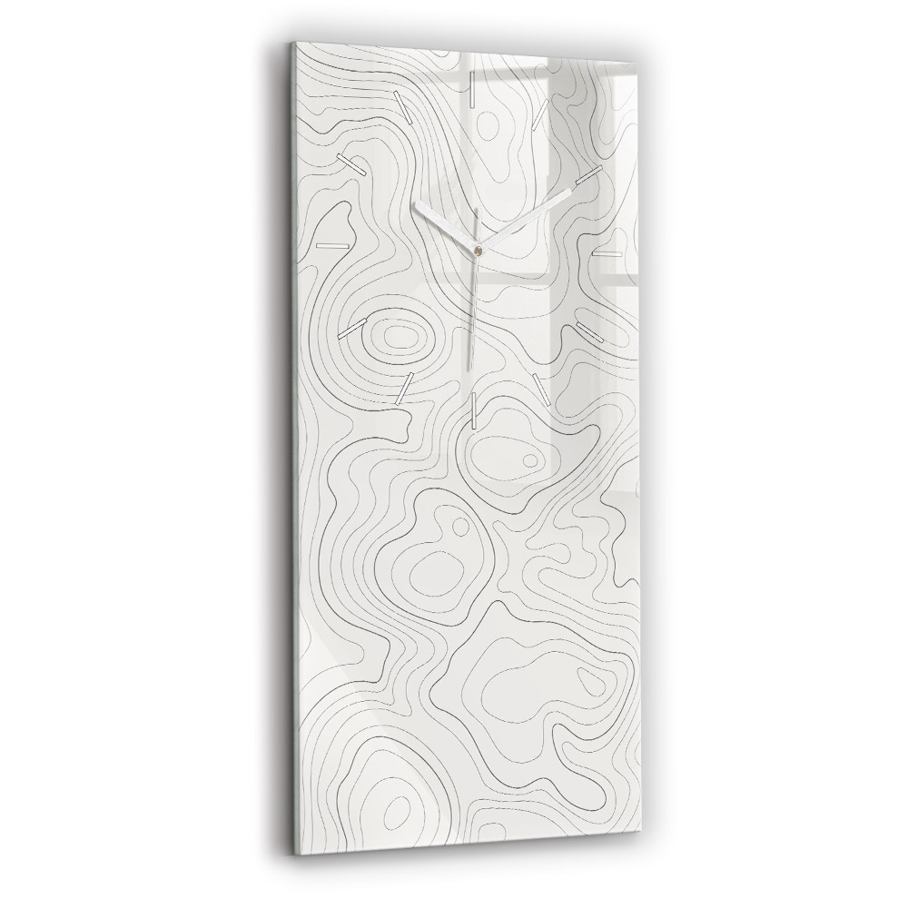 Skleněné hodiny vertikální Skvrny abstraktní