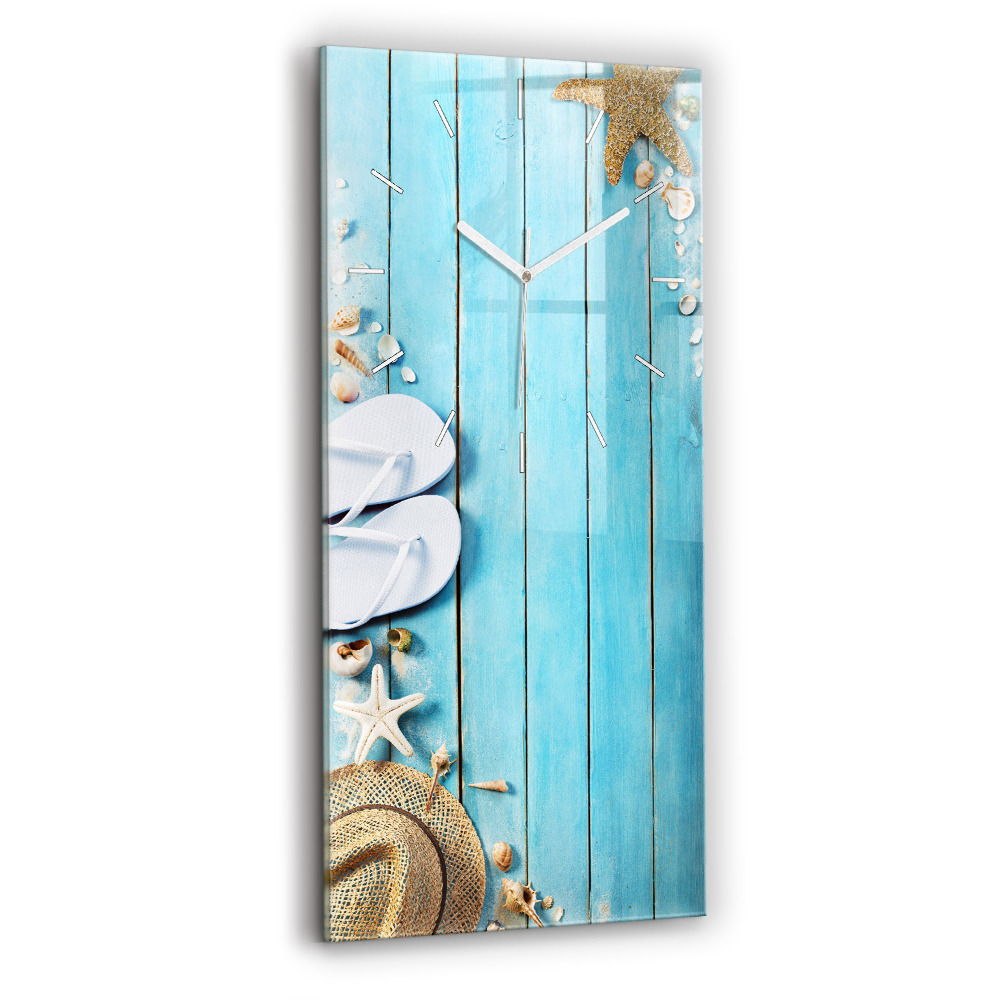 Nástěnné hodiny skleněné vertikální Prázdninové doplňky