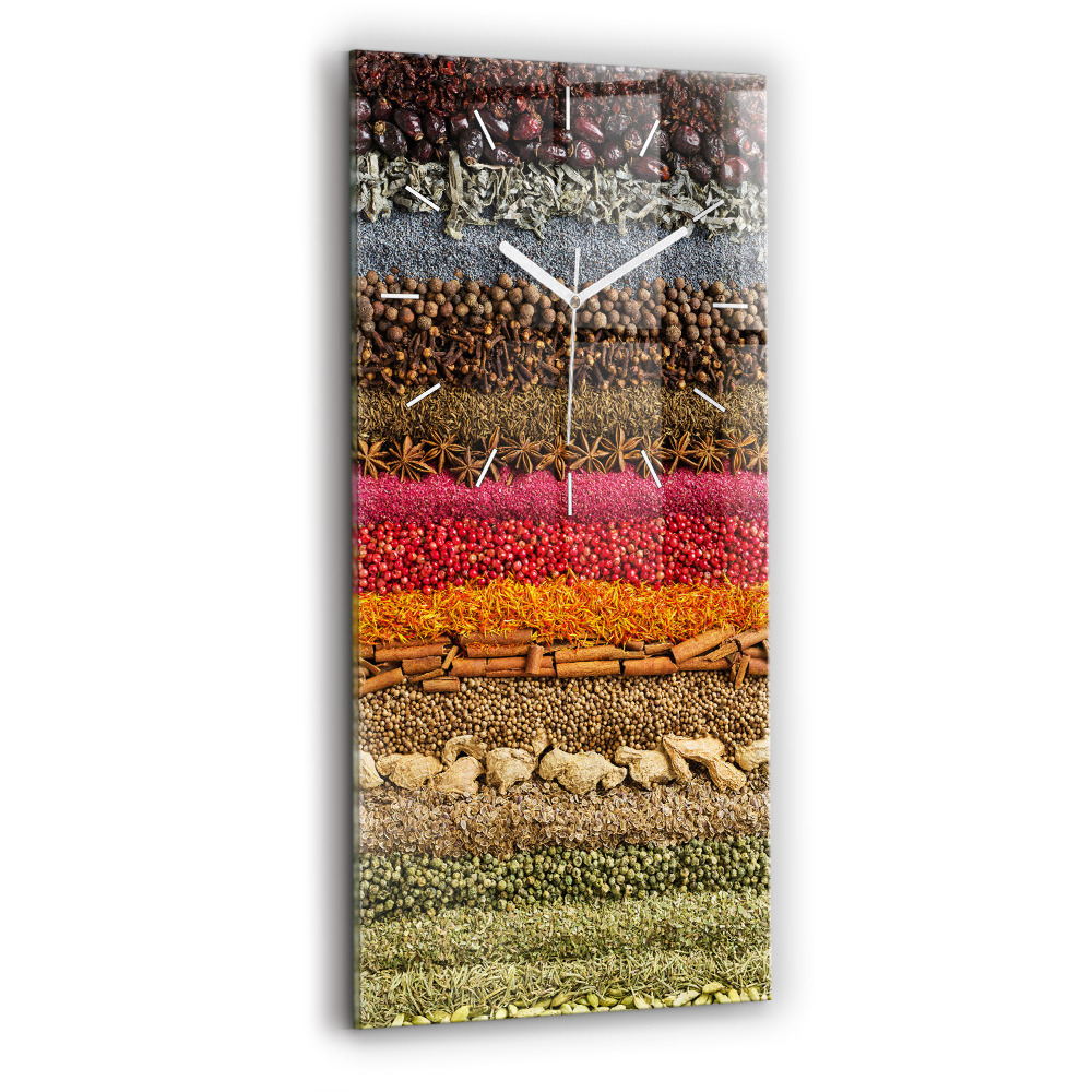 Hodiny na skle vertikální Řady koření