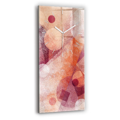 Hodiny na skle vertikální Geometrická abstrakce