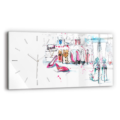 Hodiny na skle horizontální Prvek ženskosti