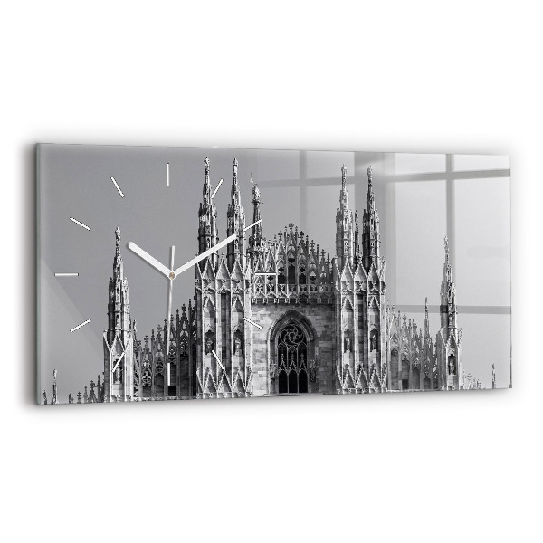 Skleněné hodiny na zed horizontální Katedrála Duomo Di Milano