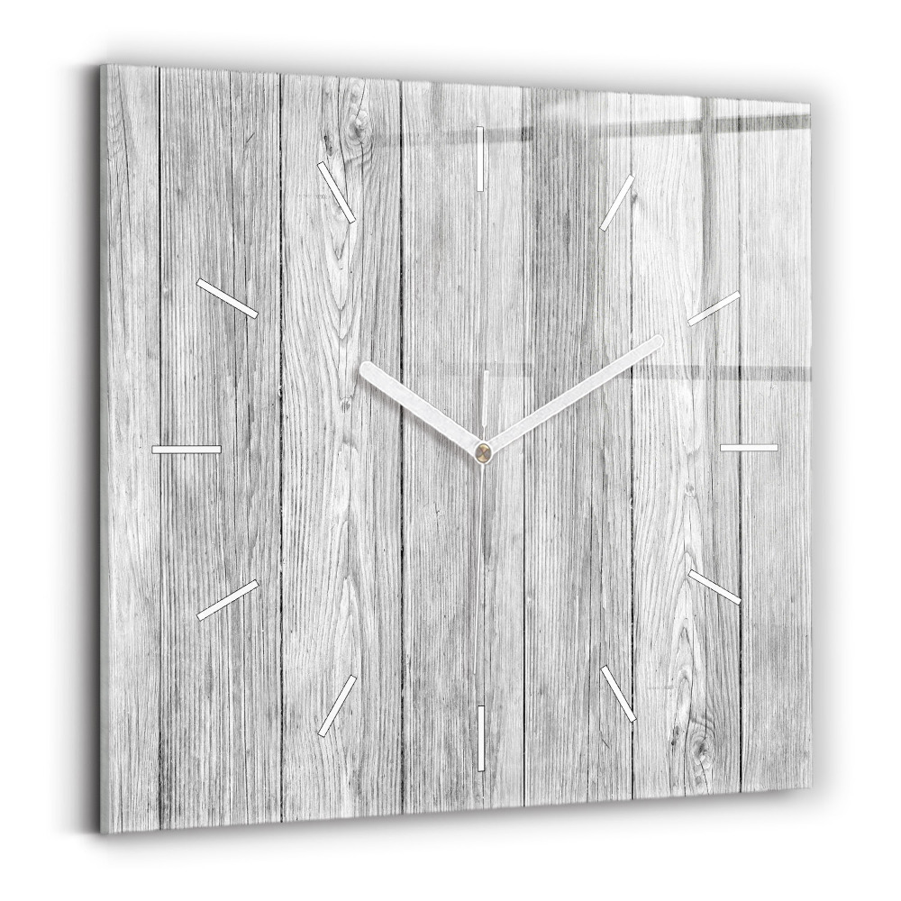 Skleněné hodiny na stěnu Dřevěné panely