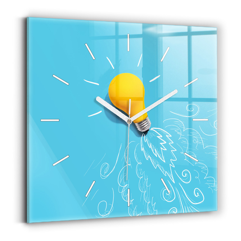 Skleněné hodiny Kresba žárovky