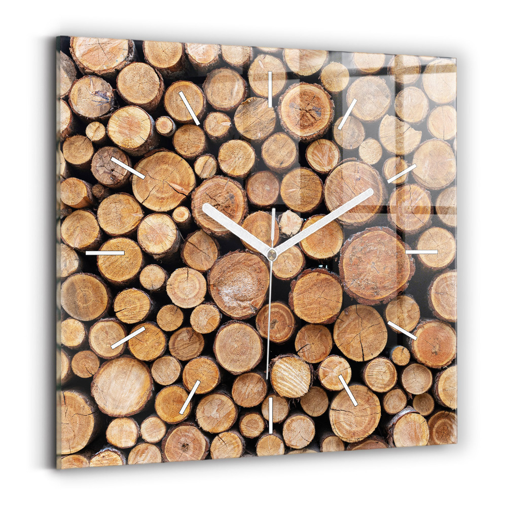 Skleněné hodiny na stěnu Kruhy stromů