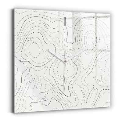 Skleněné hodiny Skvrny abstraktní