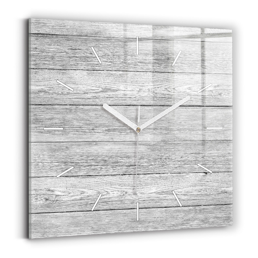 Skleněné nástěnné hodiny Dřevěné panely