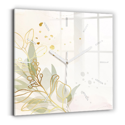 Skleněné nástěnné hodiny Pastelová abstrakce