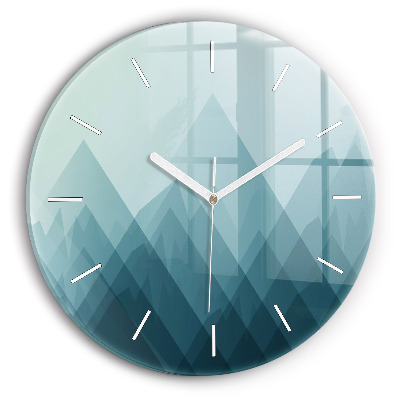 Skleněné hodiny kulaté Geometrické figury