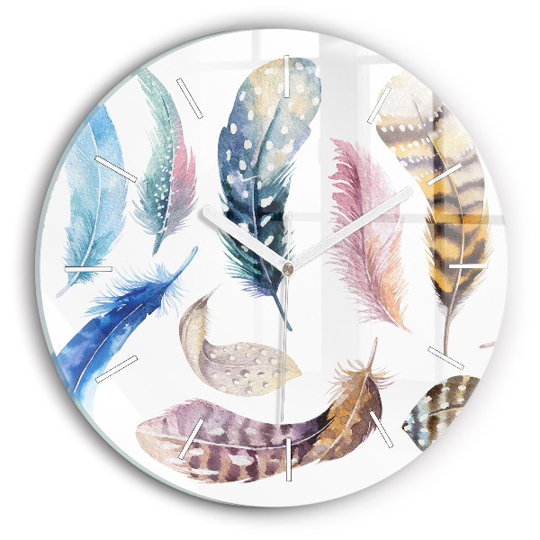 Skleněné hodiny kulaté Retro umělecká ilustrace