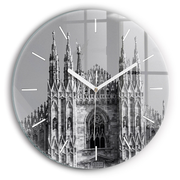 Skleněné hodiny kulaté Katedrála Duomo Di Milano